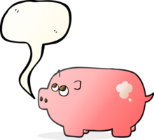 hand drawn speech bubble cartoon piggy bank png