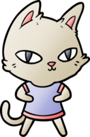 gato de desenho animado olhando png