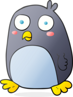 mão desenhado desenho animado pinguim png