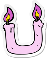 sticker of a burning the candle at both ends cartoon png