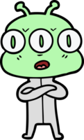 cartoon three eyed alien png