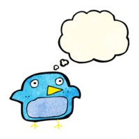 cartoon bluebird with thought bubble png