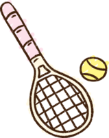 dessin à la craie de raquette de tennis png