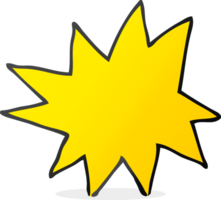 Hand gezeichnet Karikatur Explosion Symbol png