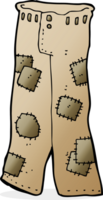 pantalones viejos remendados de dibujos animados png