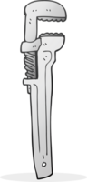 hand drawn cartoon adjustable wrench png