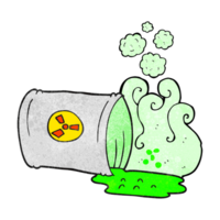 hand textured cartoon nuclear waste png