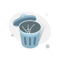 Successfully free up device storage. clear data and cache. empty trash can concept illustration flat design. simple modern graphic element for empty state ui, infographic, icon vector