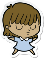 sticker of a cartoon woman png