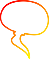 warm gradient line drawing of a cartoon speech bubble png