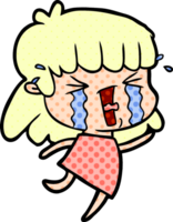 cartoon woman in tears png