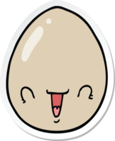 sticker of a cartoon egg png