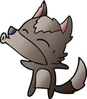 Cartoon heulender Wolf png