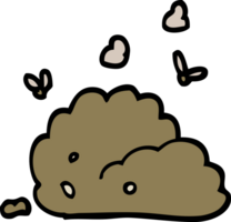 hand drawn doodle style cartoon dog poo png