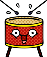 comic book style cartoon of a drum png