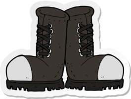 sticker of a cartoon steel toe cap boots png