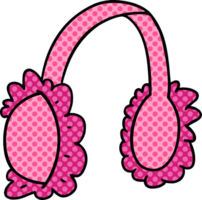 hand drawn cartoon doodle of pink ear muff warmers png