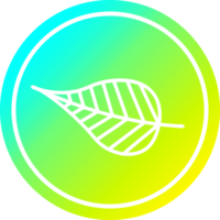 natural leaf circular icon with cool gradient finish png