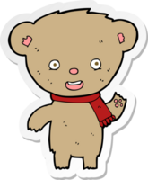 autocollant d'un ours en peluche de dessin animé png