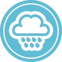 rain cloud circular icon symbol png