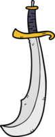 Cartoon gebogenes Schwert png