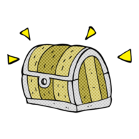 hand drawn cartoon treasure chest png