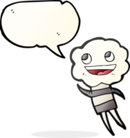 hand drawn speech bubble cartoon cute cloud head creature png