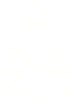 dibujo de tiza del árbol de navidad png