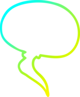 cold gradient line drawing of a cartoon speech bubble png