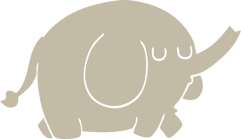 flat color style cartoon elephant png