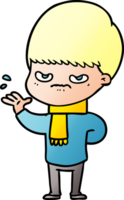 annoyed cartoon boy png