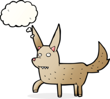 cartoon wilder hund mit gedankenblase png