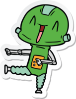 sticker van een tekenfilmrobot png