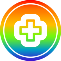 Zusatz mit Regenbogen Gradient Fertig kreisförmig Symbol mit Regenbogen Gradient Fertig png