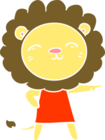 flat color style cartoon lion png