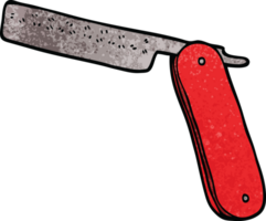 cartoon doodle cut throat razor png