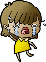 cartoon girl crying png