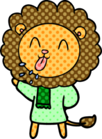 heureux, dessin animé, lion png