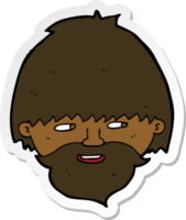 sticker of a cartoon bearded man png