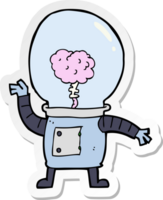 sticker van een cartoon robot cyborg png