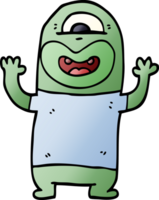 Cartoon-Doodle Alien-Monster png