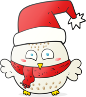 hand drawn cartoon cute christmas owl png