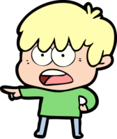 besorgter Cartoon-Junge png