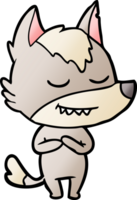 friendly cartoon wolf png