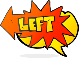 hand drawn speech bubble cartoon left symbol png