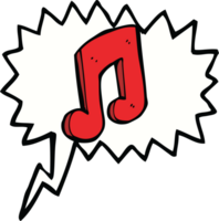 cartoon musical note with speech bubble png