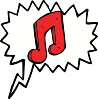 cartoon-musiknote mit sprechblase png