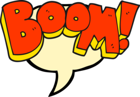 hand drawn speech bubble cartoon boom png