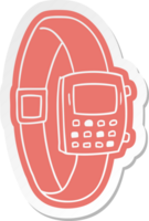 cartoon sticker of a retro watch png