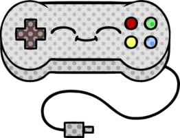 comic book style cartoon of a game controller png